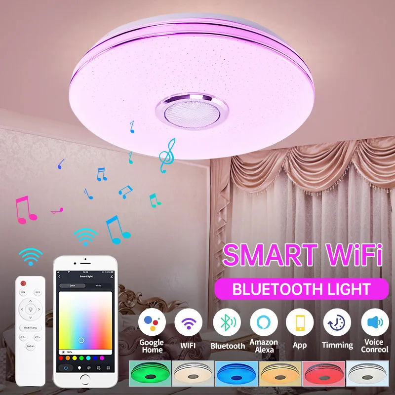 Умный светодиодный потолочный светильник SONMEEN с Wi-Fi современная лампа RGB