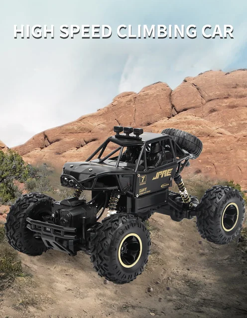 1:16 4WD RC Car Rock Crawlers Drive Car 2.4G Radio Control RC Cars Toys Buggy High speed Trucks Off-Road Trucks Toys for Kid 2