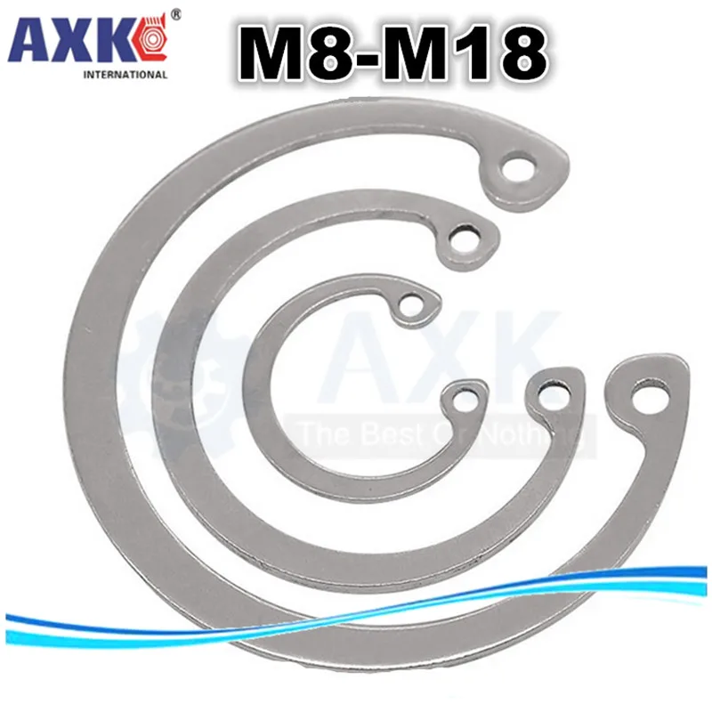 AXK 50 шт. M8-M18 Тыква нержавеющая сталь вал c-типа эластичный внешний стопорный зажим пружинный замок шайба