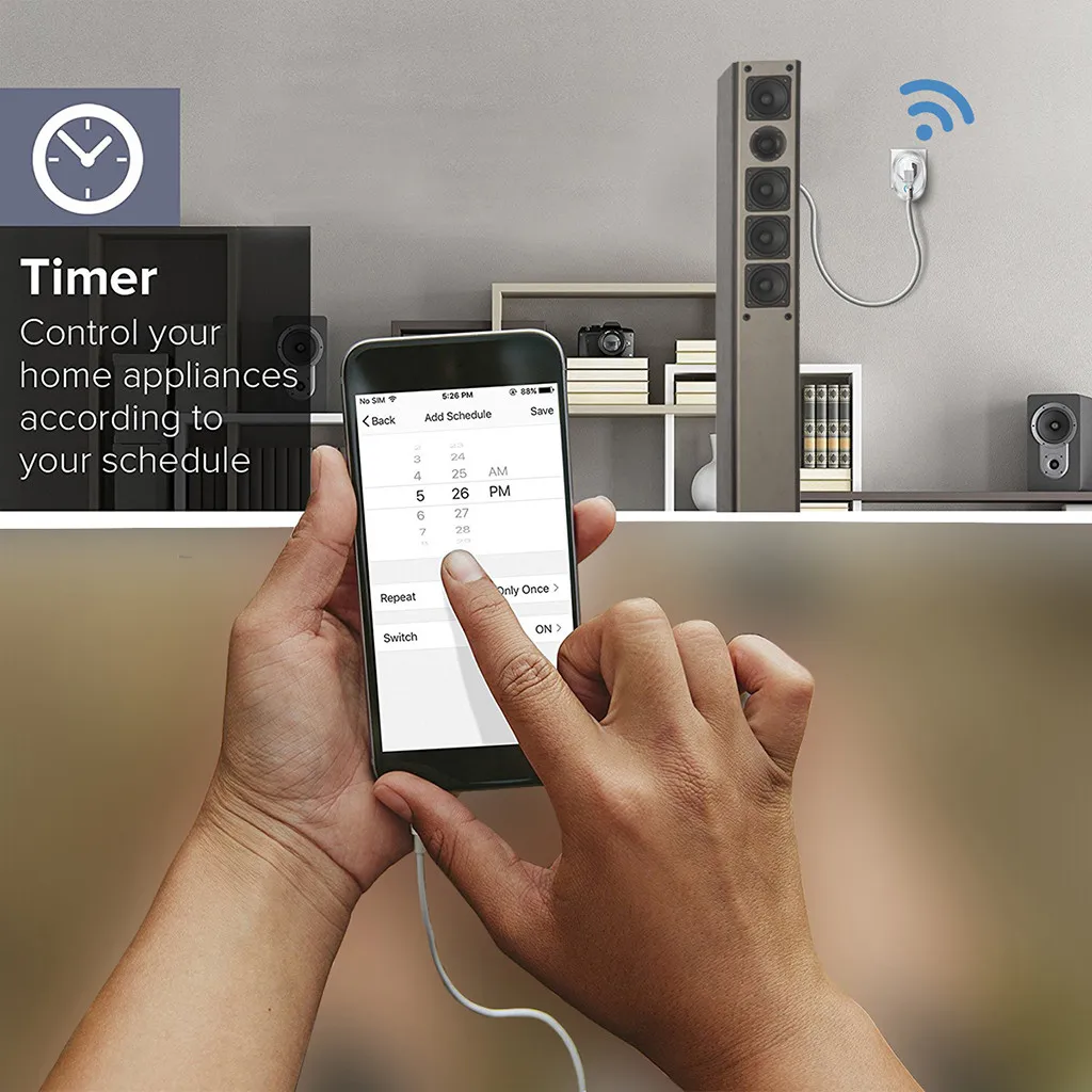 OUKITEL Смарт WiFi телефон пульт дистанционного управления розетка мощность ЕС вилка работает с Amazon Alexa Google Энергосбережение 3 цвета