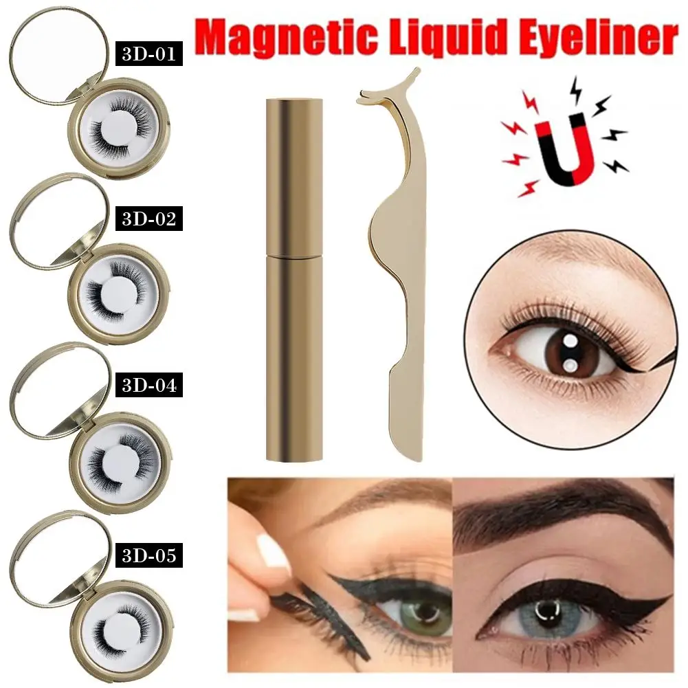 

Magnetic Eyeliner Magnetic Eyelashes Kit Waterproof Long Lasting Eyeliner False Eyelashes