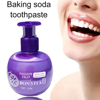 

Baking Soda Toothpaste Passion Fruit Blueberry Toothpaste Stain Teeth Bleeding Care Gums Cleaning Removal Hygiene Oral Figh P4X0
