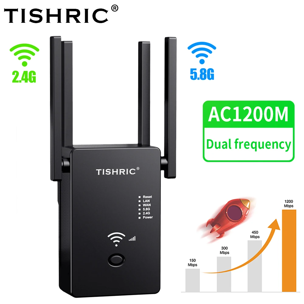Wifi Extender Dual-Band Wireless Range Router Home Internet 300+450 Mbps 