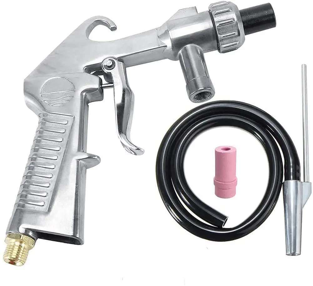 Sandblaster Air Siphon Feed Sand Blasting Blast Gun Ceramic Nozzle Tips