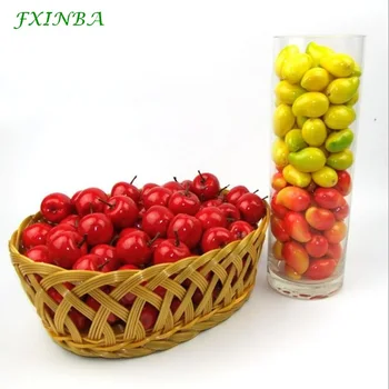 

FXINBA 20Pcs Mini Artificial Fruit/Vegetables Foam Apple Cherry Simulation Fake Fruit Model Props Party Kitchen Decoration Toys