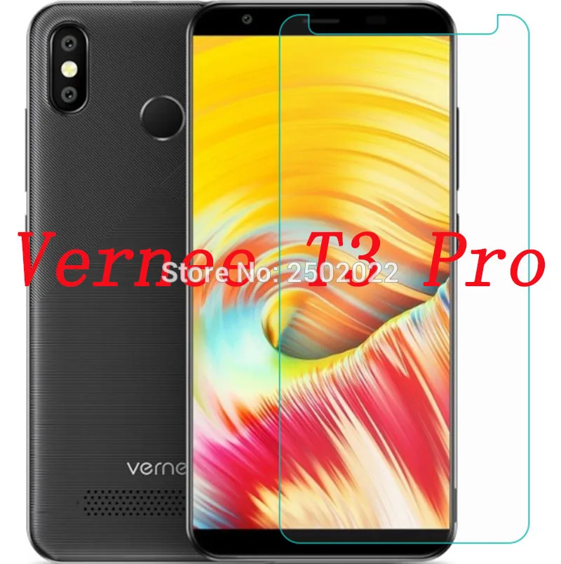 2pcs smartphone 9h tempered glass for vernee t3 pro t3pro protective film screen protector cover phone shield guard | Мобильные