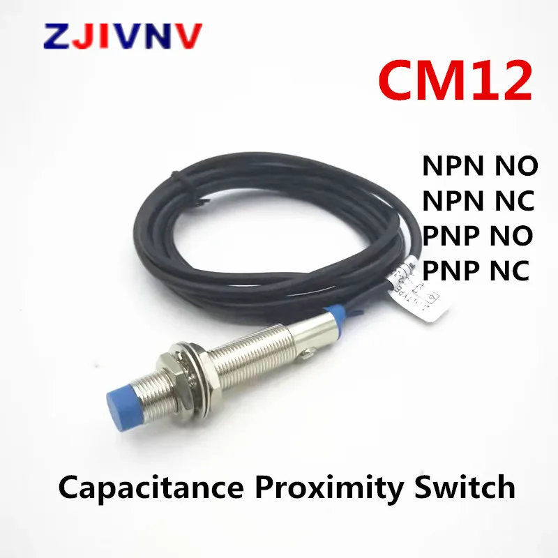 

12mm 5pcs/lot Non-flush Proximity Capacitance Sensor NPN PNP NO/NC Switch Sensor DC 3 Wire Distance 4mm