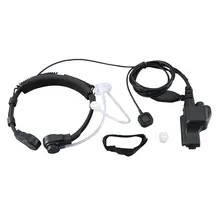 For Motorola HT1000 Walkie talkie Headset Throat Mic Vacuum Sound Transmission CS Headset Extendable Throat Microphone