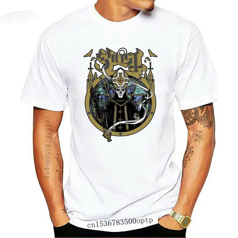 Футболка с металлическим ремешком Ghost SATANAS SPES нашей команды |