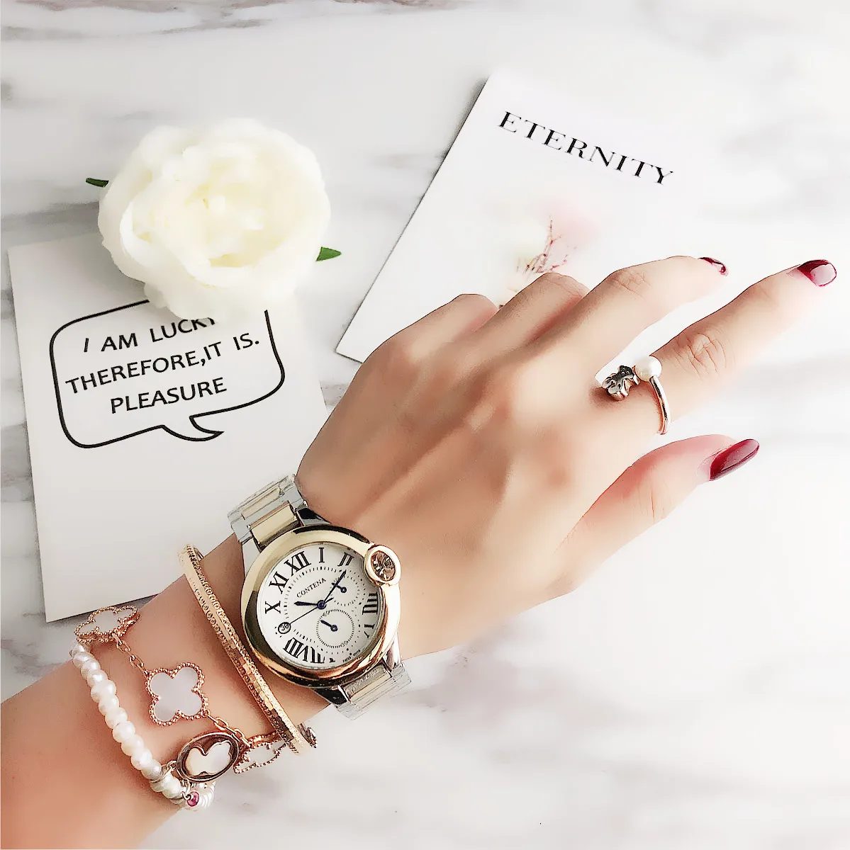CONTENA женские наручные часы кварцевые часы женские модные часы relogio feminino reloj mujer