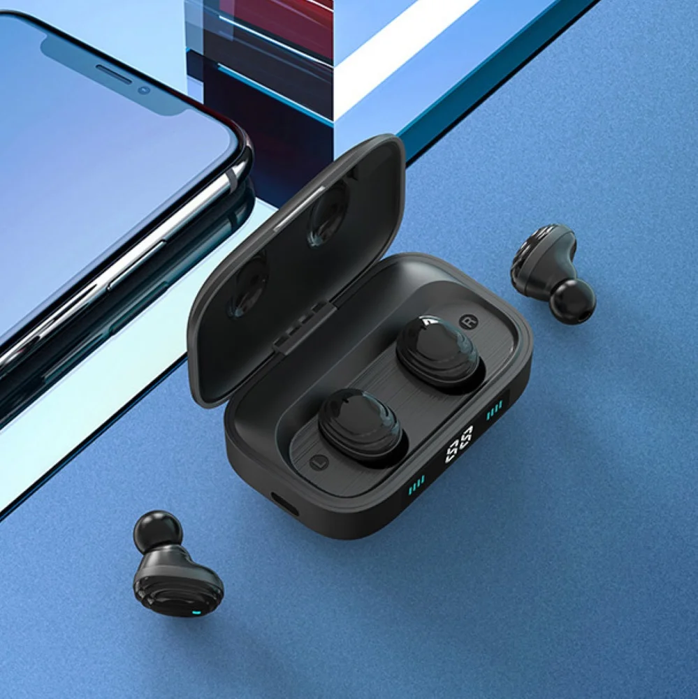 H01 TWS Bluetooth 5,0 водонепроницаемые наушники с сенсорным управлением 9D стерео музыкальный наушник 2000 мАч светодиодный дисплей зарядная коробка