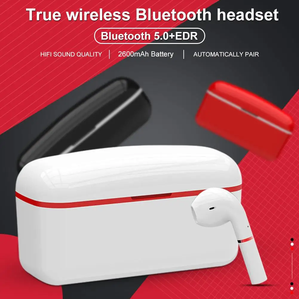 Мини низкая мощность Bluetooth V5.0 Беспроводная зарядка Headet стерео Спортивная гарнитура сенсорное управление гарнитура