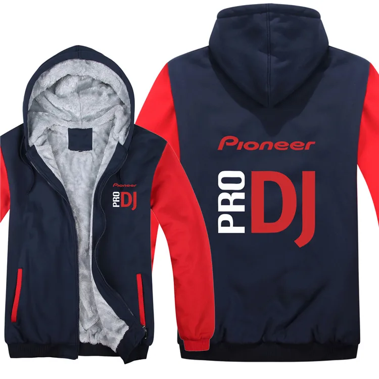 Pioneer DJ Pro толстовки мужские пальто на молнии флисовый утепленный человек Pioneer DJ Pro Толстовка Пуловер