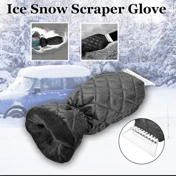 

Snow Scraper Removal Glove Oxford Cloth Cleaning Snow Shovel Ice Scraper Tool for Auto Window Outdoor Car-stying Winter Gloves