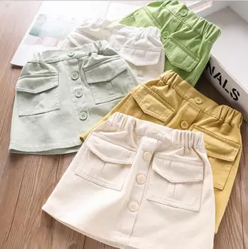 

2020 new wholesale girls skirt spring cotton fashion girls skirts 2-7 years HJ657
