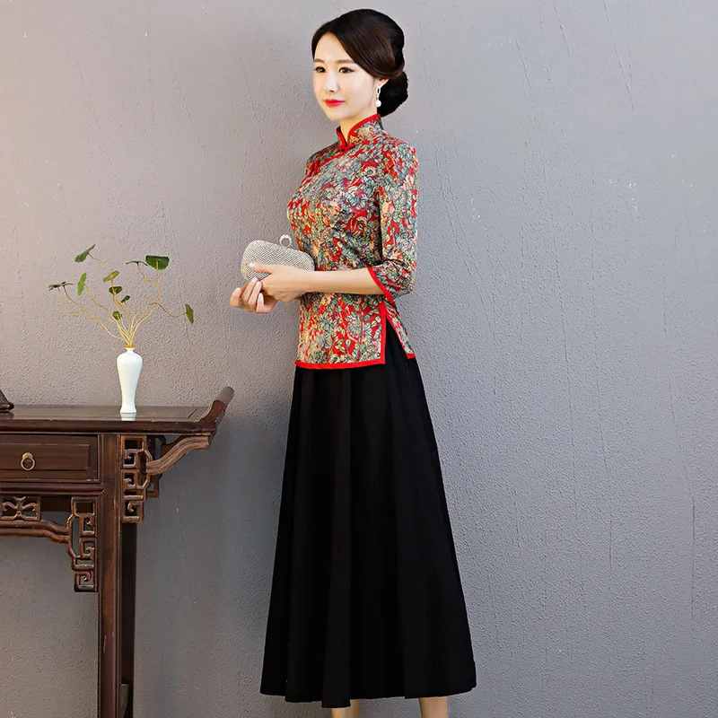 

2020 Vestido De Debutante Factory Cotton Appliques Direct Cheongsam New Summer Improved Chinese Style Dress Elegant Atmosphere