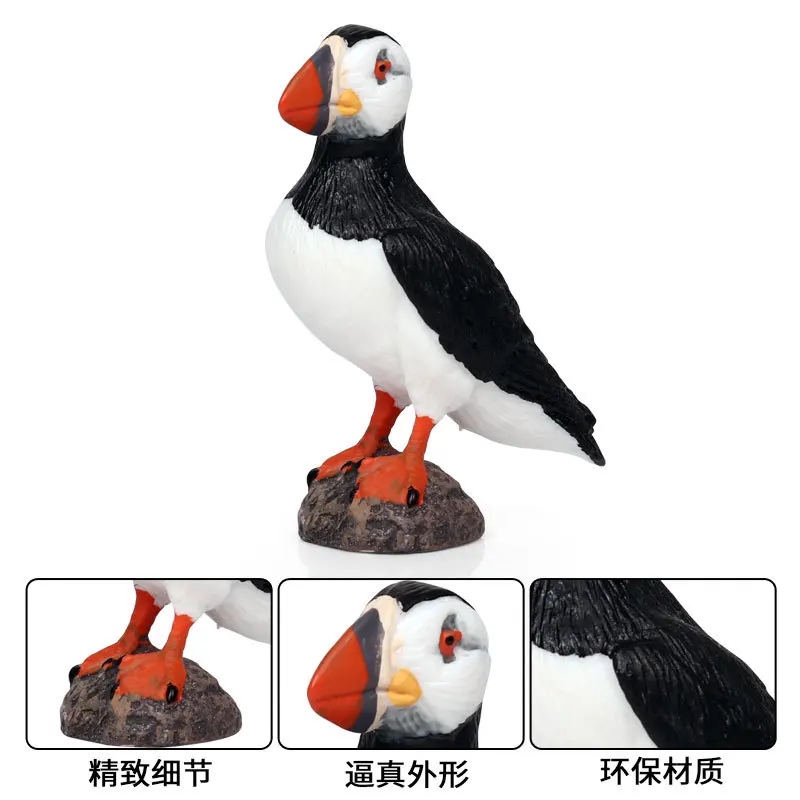 Детская сплошная модель диких животных модель птицы стиль Puffin TUCANO Garage комплект игрушка украшение