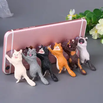 

Cat Tablet Phone Holder Table Stand Sucker Resin Smartphone Holder Party Gifts For Guests Home Decor 1Pcs