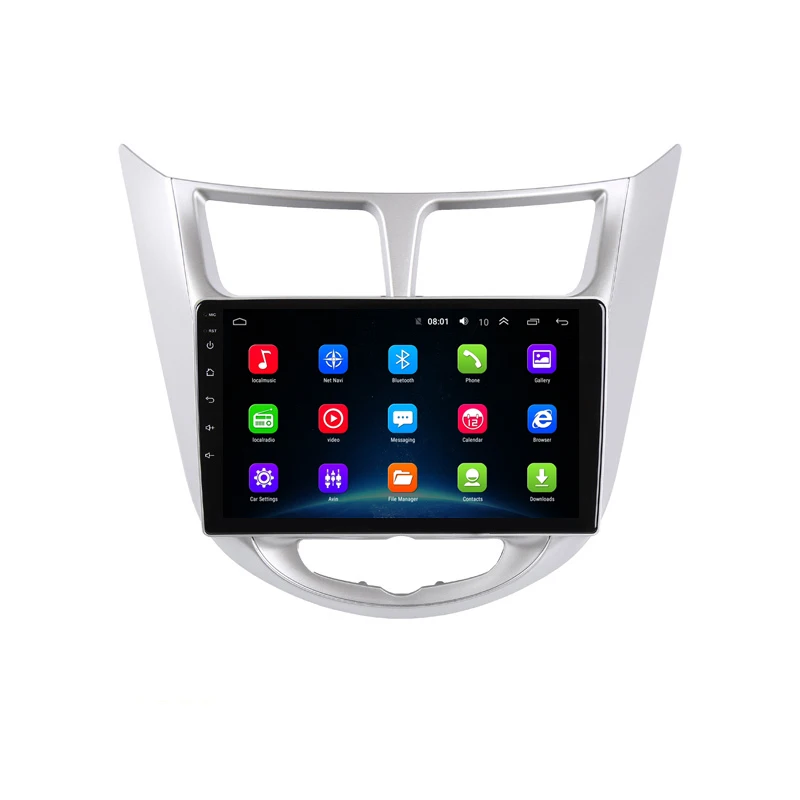 Discount 10.1" 2G RAM 32G ROM Android Car DVD Video Player GPS For Hyundai Solaris accent Verna i25 audio car radio stereo navigation 3