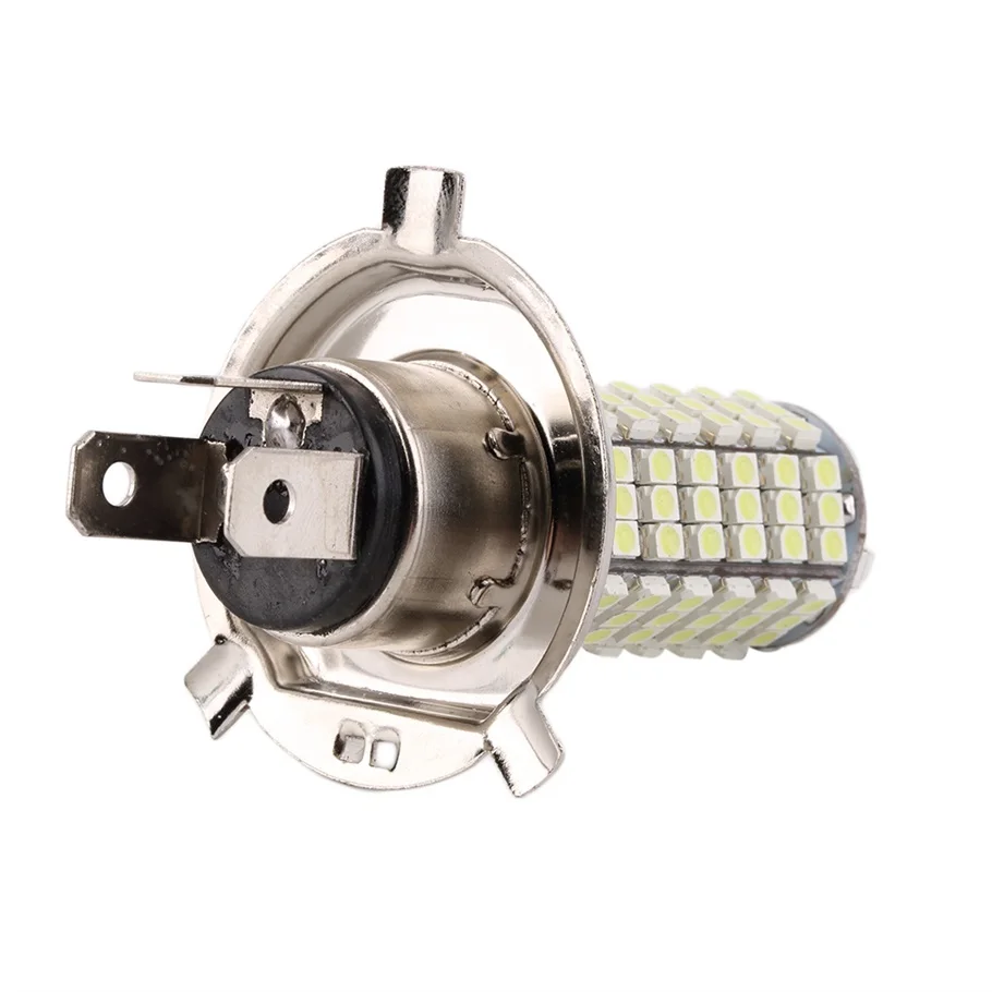 2 шт. H4 DC12V 120 светодиодный Светодиодный противотуманный светильник, головной светильник, лампа SMD дальнего и ближнего света, белый автомобильный дневной ходовой светильник