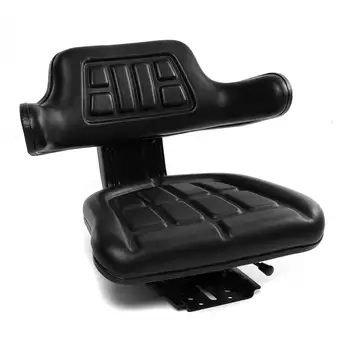 

Tractor Seat Universal Bucket Seat 150mm FORE and AFT Adjustable PU Leather Back Seat for forklifts tractors excavator ship