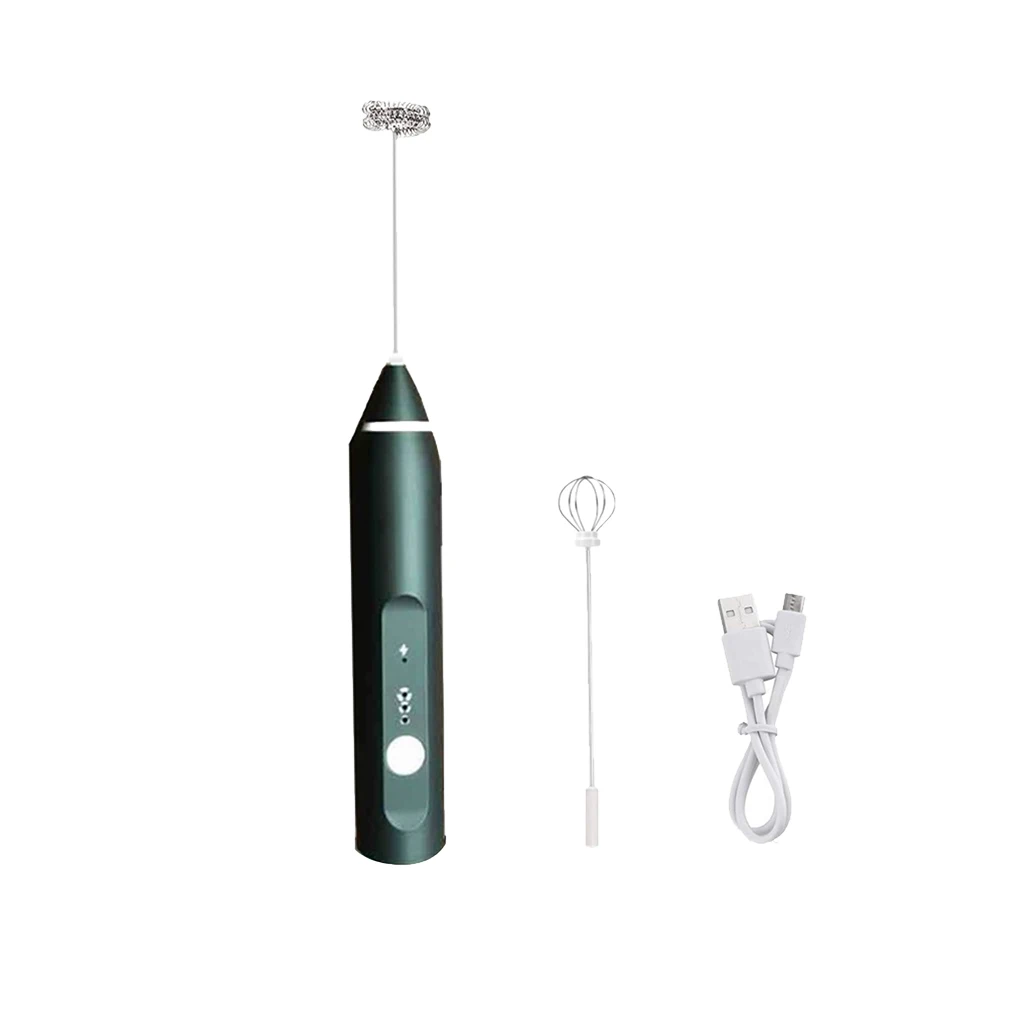 2Pack Black Handheld Electric Milk Frother with Eggbeater Electric Foam Maker For Coffee, Lattes, Cappuccino, Hot