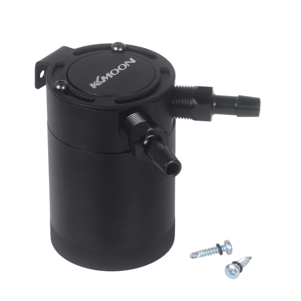 KKmoon тупик Алюминий 2-Порты и разъёмы маслоуловитель воздух нефть сепаратор