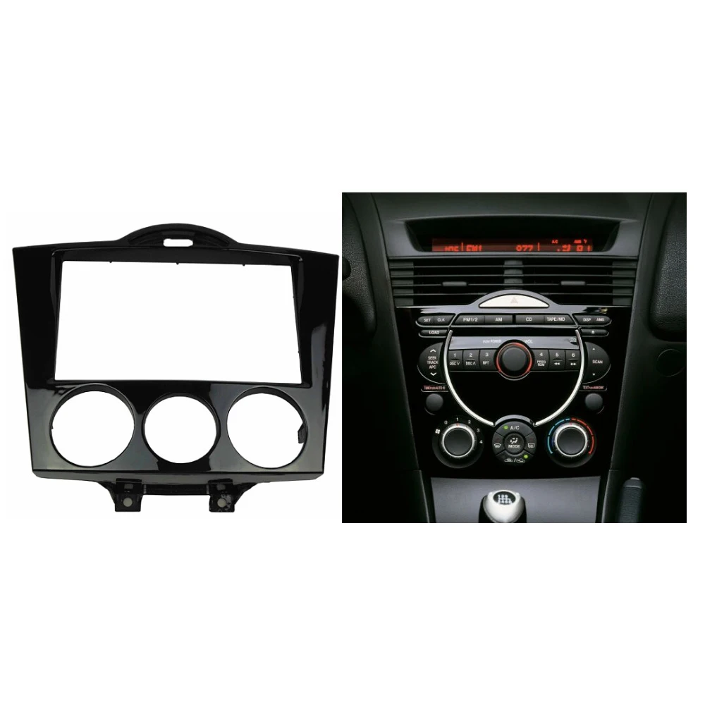 Двойной Din фасции радио для MAZDA RX-8 RX8 переустановка тире CD DVD стерео аудио панель Монтажный набор торцевой панели рамка
