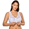 Women's Full Coverage Wirefree Lace Plus Size Front Closure Bra Racerback ► Photo 1/6