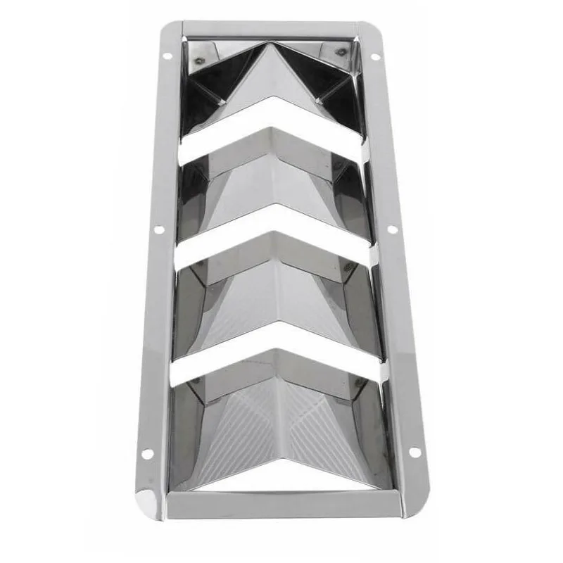 1 Pz 4 Slot Louvred Air Vent Acciaio Inossidabile Marine Boat Yacht Hardware Lucido