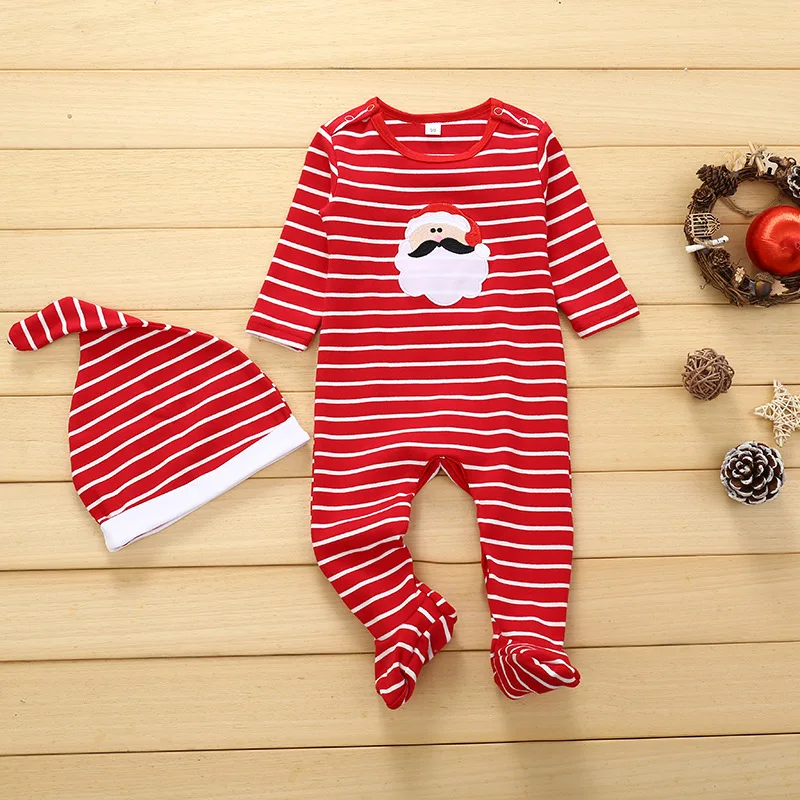Новинка 2020 года Рождественское боди для маленьких мальчиков Комплекты из 2