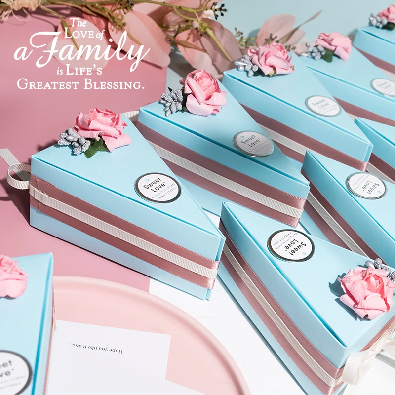 Boite A Bonbons En Forme De Gateau De Mariage Coreen Rose Violet Bleu Fete De Mariage Dessert Pour Offrir Un Cadeau Aliexpress