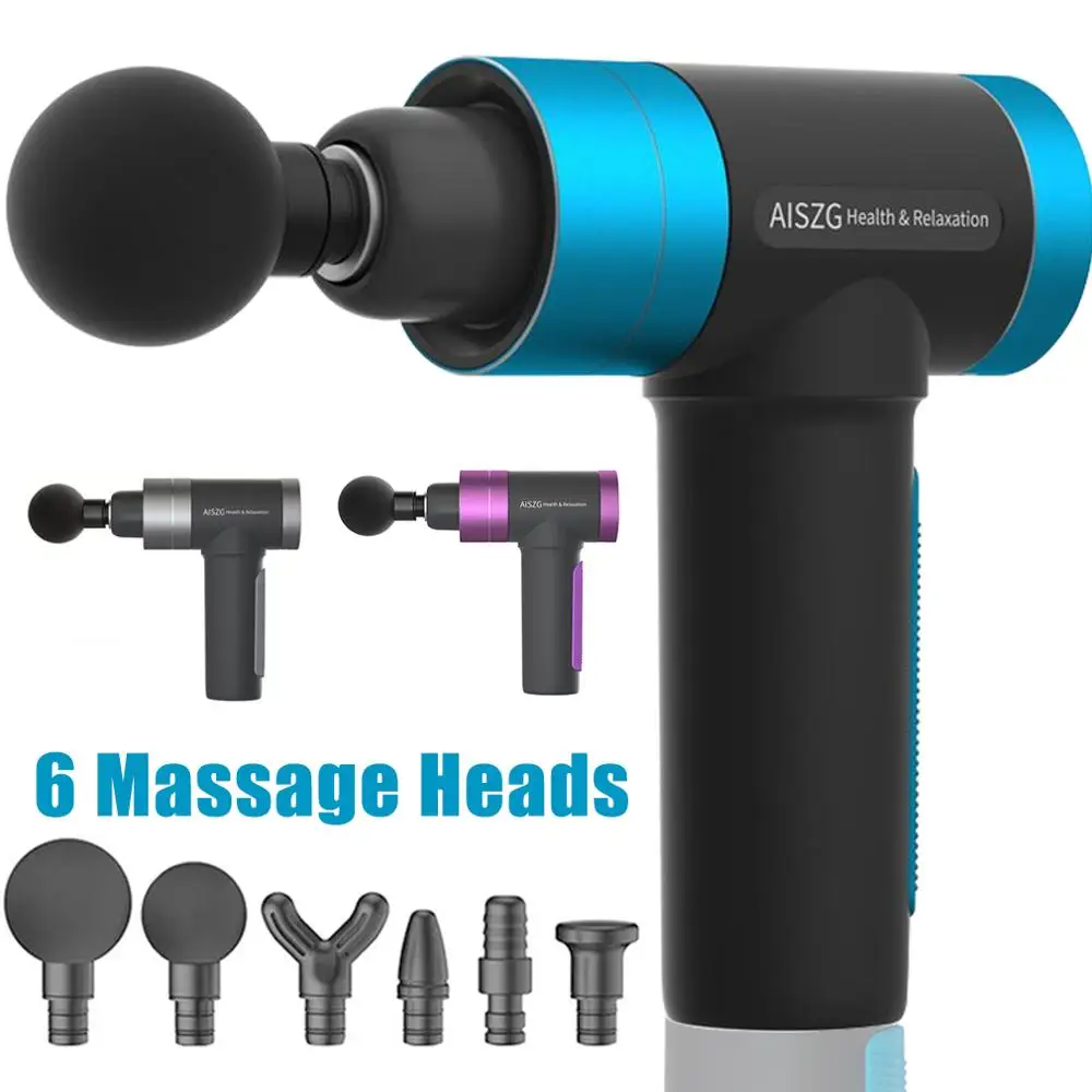 

6800r/min Muscle Massage Gun Therapy Massager Body Relaxation Percussion Muscle Pain Relief Slimming Shaping Massager 6 Heads