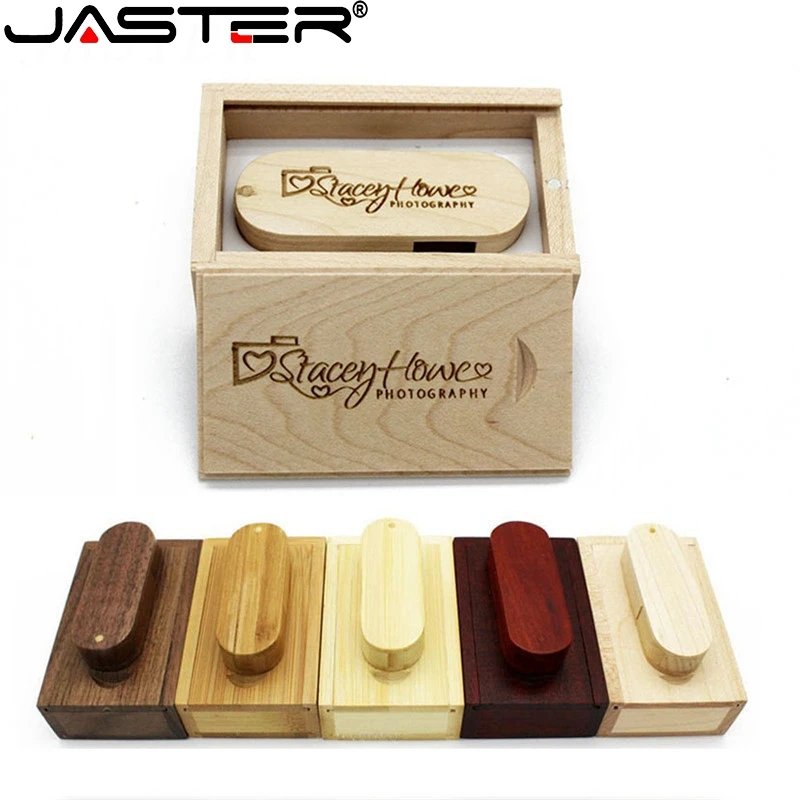 JASTER Горячая Пользовательский логотип натуральный бамбук поворотный USB 2,0 флэш-накопитель с бамбуковой коробкой(более 10 шт плата за логотип