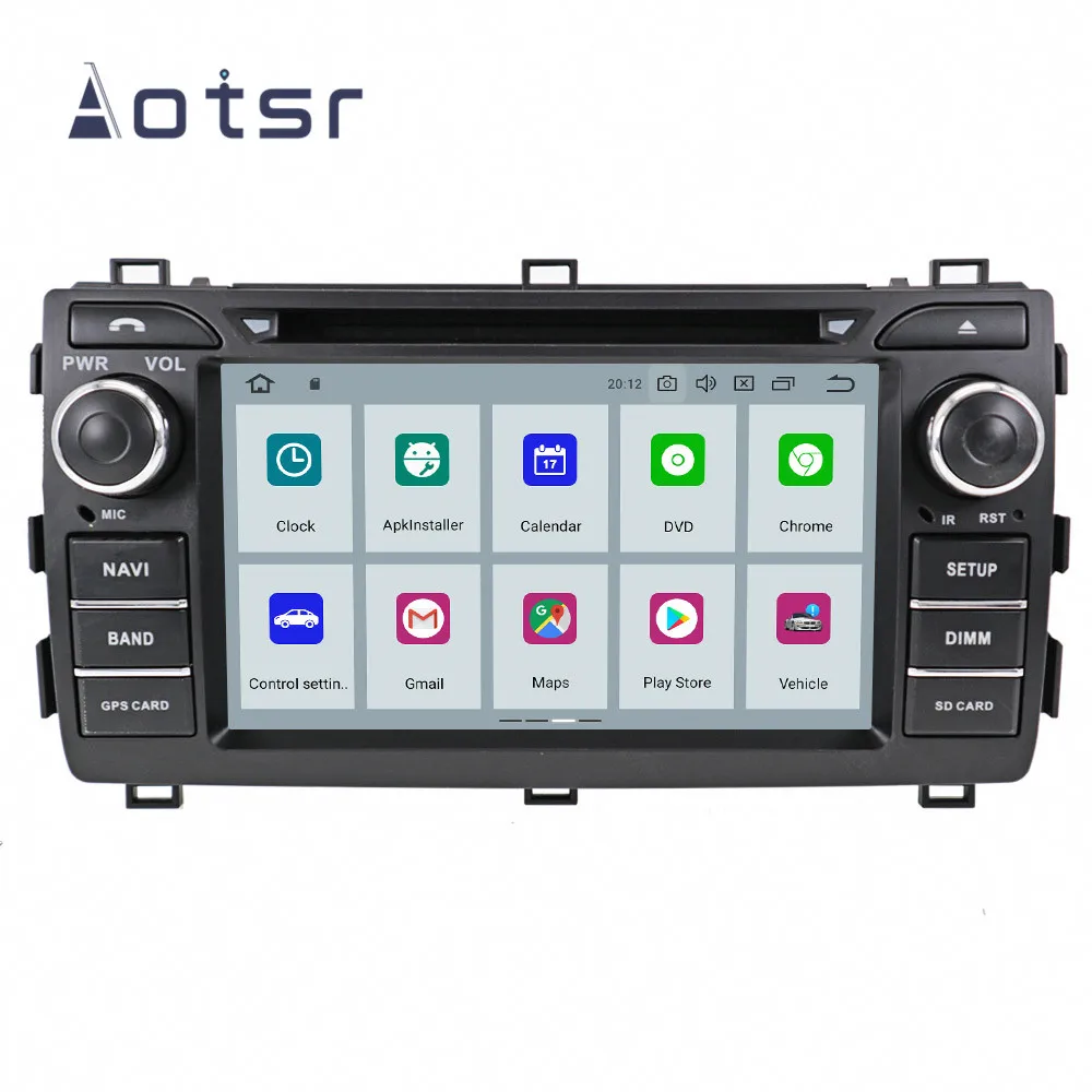 Android 9,1 ips автомобильный Радио DVD плеер gps навигация для Toyota Auris 2013 мультимедиа Кассетный плеер рекордер головное устройство