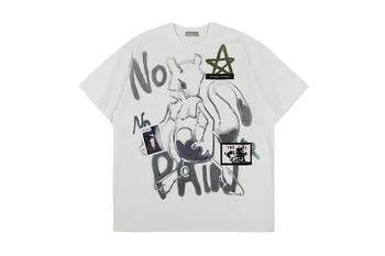 

High Quality 2020ss Pokemon Fox Tees Men Women Casual O-Neck Cotton T Shirts Men Oversized Short Sleeve T-Shirt