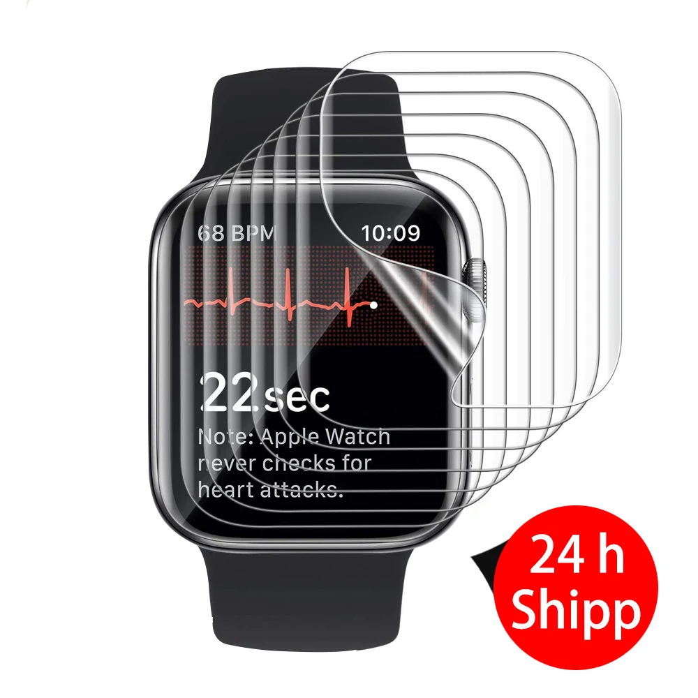 Protectores de pantalla de reloj para Apple watch, 44mm, 40mm, 42mm, 38mm, serie iwatch 6 SE 5 4 3 2 1, accesorios, cubierta de película protectora de reloj