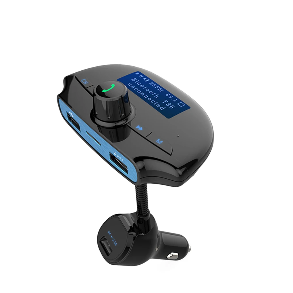 Большой экран Автомобильный Bluetooth MP3-плеер fm-передатчик Быстрая зарядка 3A смарт-сигарета зарядное устройство