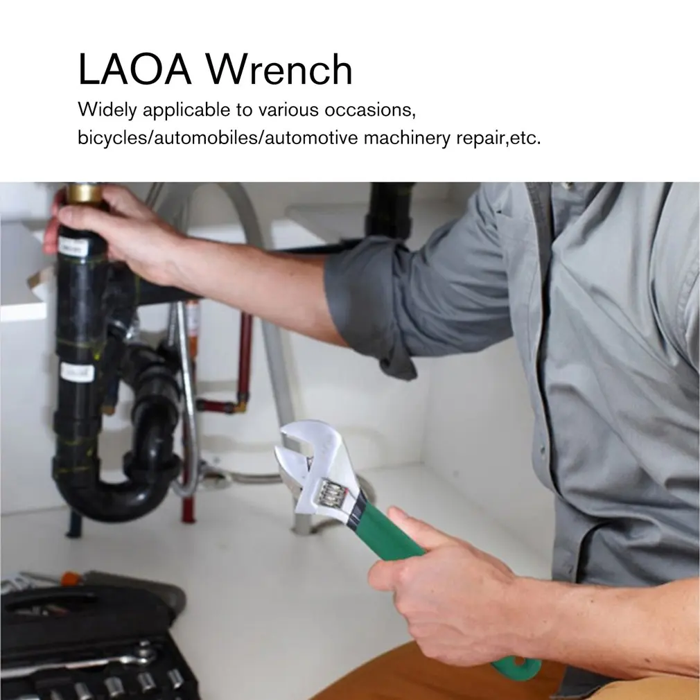 LAOA " /8"/1" /12" антискользящий универсальный гаечный ключ регулируемый гаечный ключ регулировщик гаечных ключей со шкала из нержавеющей стали ключ