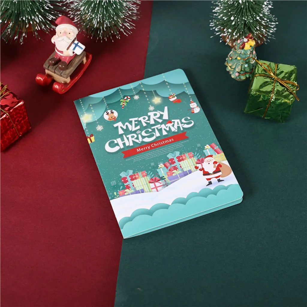 Navidad Рождество 3D стерео поздравительная открытка AR технология виртуальной визуализации рождественские украшения для дома детские подарочные принадлежности