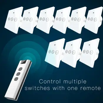 

Smart WiFi Curtain Remote Control Home Electric Curtain Blind Roller Shutter Switch Voice Control Assistant for Alexa
