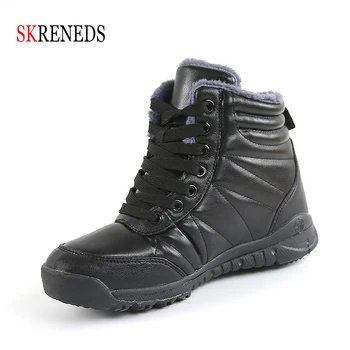 

2019Women Boots Waterproof Winter Shoes Women Snow Boots Platform Keep Warm Ankle Winter Boots With Thick Fur Heels Botas Mujer