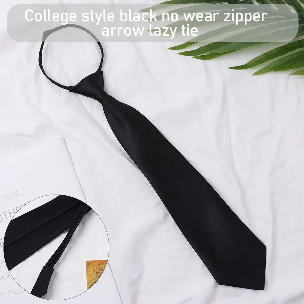 

Silky Black Clothing Accessories Ties Necktie Tie Narrow Neck