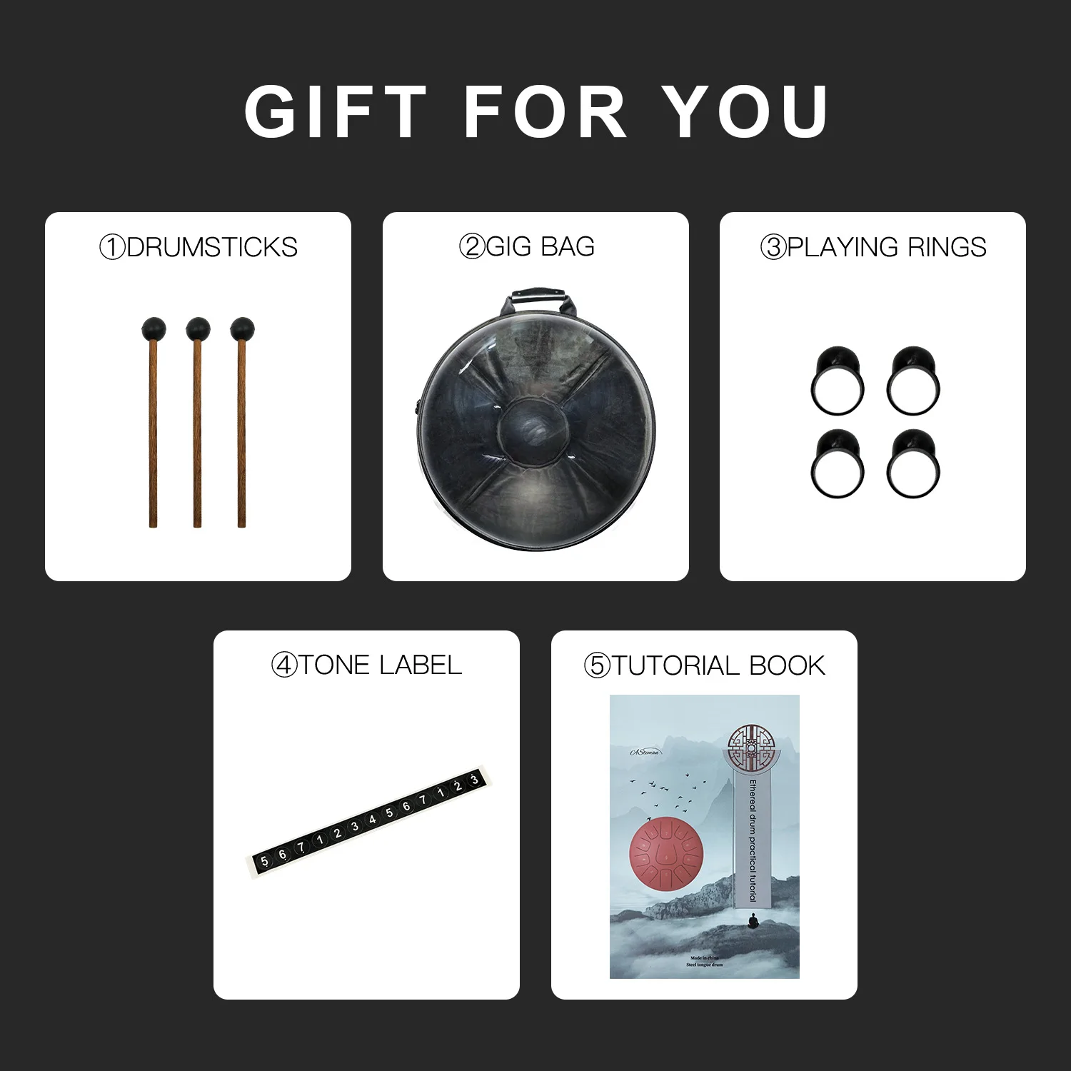 AS TEMAN hue drum steel drum,Starry steel Tongue Drum,14 inch 14 Notes Steel Drums Percussion Instrument with Bag and gift set