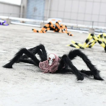 

1pcs Halloween Simulation Spider Giant Horror Skeleton Spider Props Suitable for Indoor and Outdoor Party Supplies Decoration