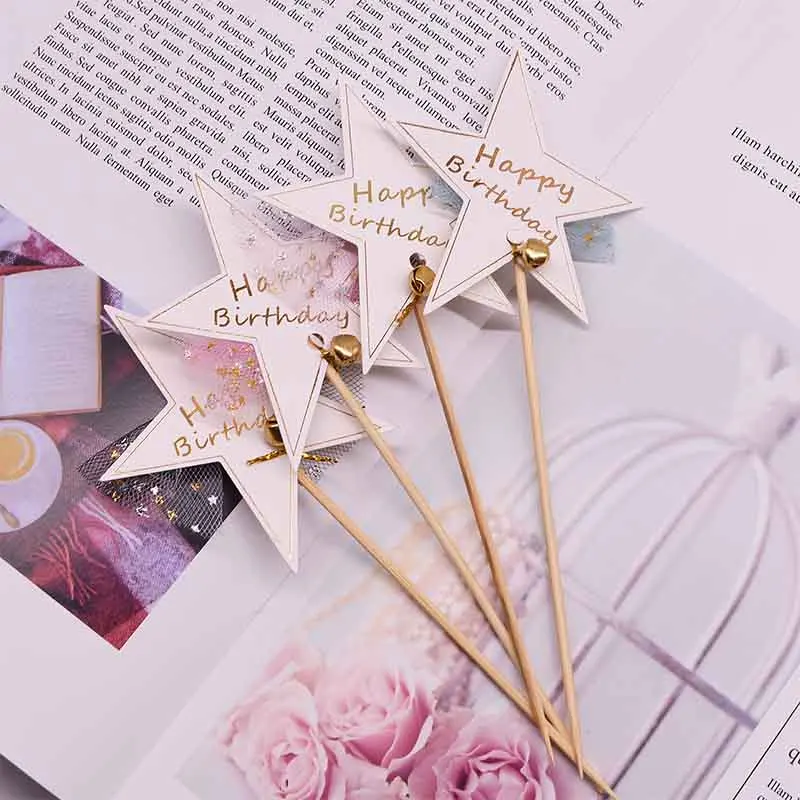 Mini garniture de gâteau étoile argent gaze 3/6 pièces Fournitures de décoration pour gâteau