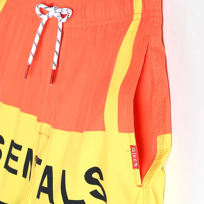 New Men’s Summer Sexy Bathing suit Solid Color stripe Board shorts joggers Printed Quick dry surfing swimsuit briefs mesh