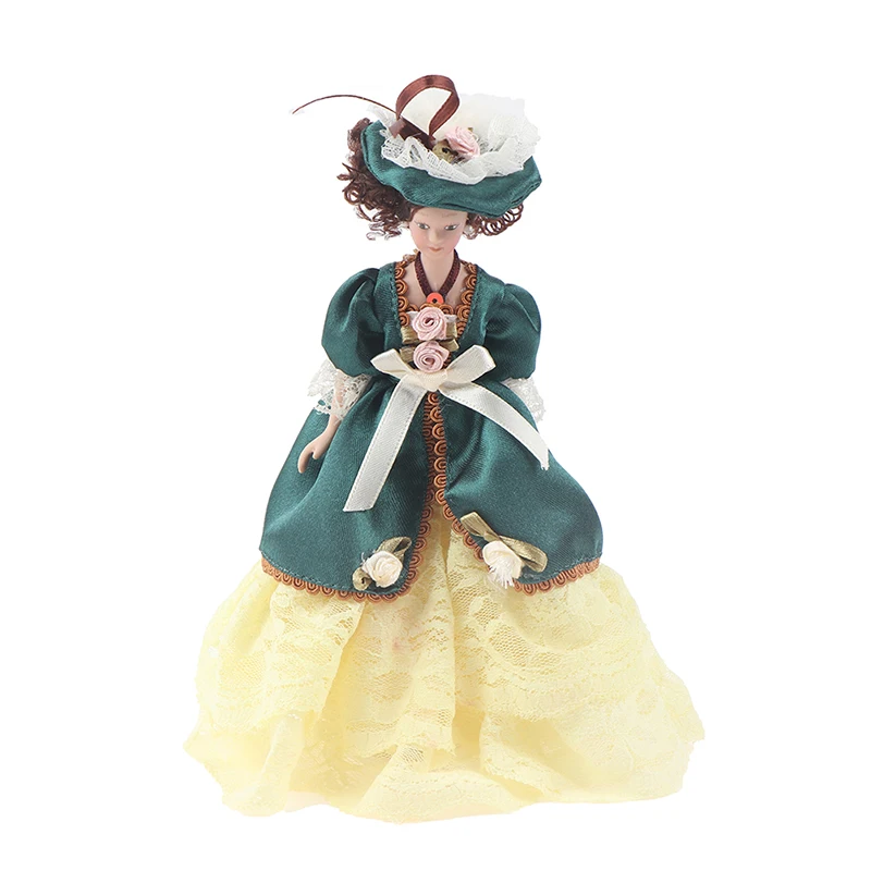 1:12 Miniature Lady Mini Victorian Dolls Dollhouse Decoration Accessories 8