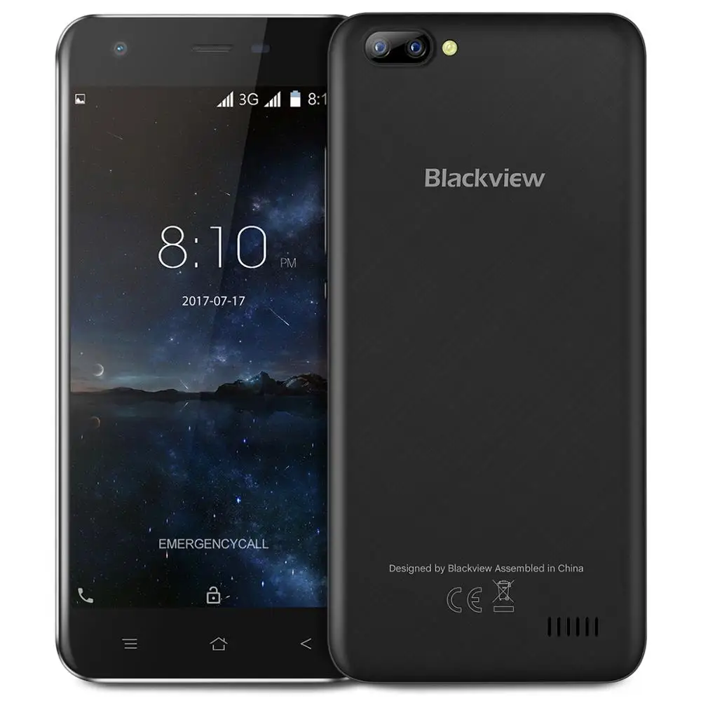 Мобильный телефон Blackview A7 PRO MT6737 четырехъядерный 2G ram 16G rom wifi 5," Android 7,0 MP 4G мобильный телефон - Цвет: Черный