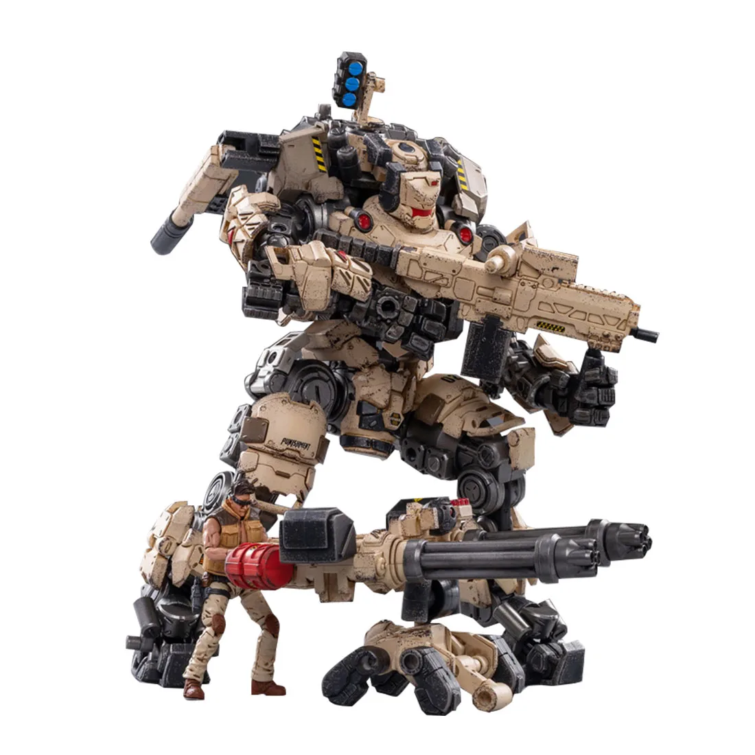 

1/25 Realistic Removable Mecha Model Hand-painted Soldier Model (Mecha Height: 23cm, Soldier Height: 7.5cm) - Desert Version